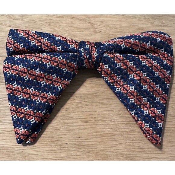 Royal Designer Men's Oversized Pointed Bow Tie Clip Wedding - Picture 1 of 6